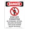 Signmission OSHA Danger, Stay Off Conveyor No Standing Spanish, 5in X 3.5in Decal, OS-DS-D-35-LS-1397 OS-DS-D-35-LS-1397 - alternate 1